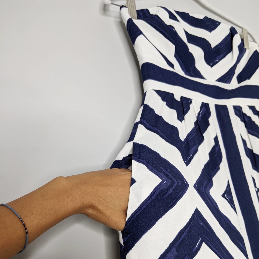 VINEYARD VINES • Blue Diamond Maxi Dress Sz 00 - Picture 3 of 7